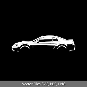 Car Silhouette Svg 2004 Mustang Mach 1 - Etsy