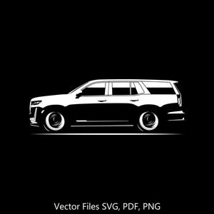 2024 Escalade SUV Car svg Clipart Vector Clip Art Graphics Image Cut for Cricut, Silhouette