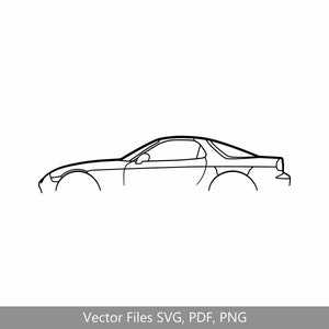 Rx7 FD Car svg Clipart Vector Clip Art Graphics Image Cut for Cricut, Silhouette