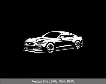 2018 Mustang GT Car svg Clipart Vector Clip Art Graphics Image Cut for Cricut, Silhouette
