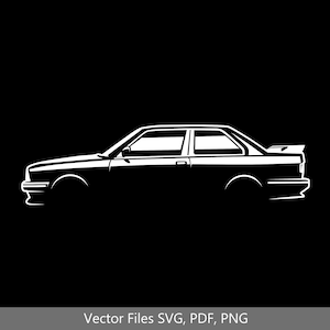 M3 E30 3 SERIES Car svg Clipart Vector Clip Art Graphics Image Cut for Cricut, Silhouette
