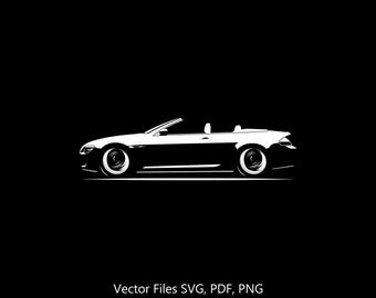 2008 M6 Convertible Car svg Clipart Vector Clip Art Graphics Image Cut for Cricut, Silhouette