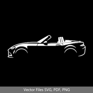 MX 5 Roadster Car svg Clipart Vector Clip Art Graphics Image Cut for Cricut, Silhouette