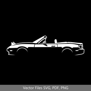 MX 5 NA Miata Car svg Clipart Vector Clip Art Graphics Image Cut for Cricut, Silhouette