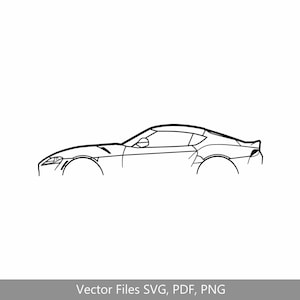A90 Supra MKV Car svg Clipart Vector Clip Art Graphics Image Cut for Cricut, Silhouette