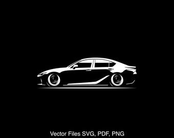 2021 lS350 F sport Car svg Clipart Vector Clip Art Graphics Image Cut for Cricut, Silhouette