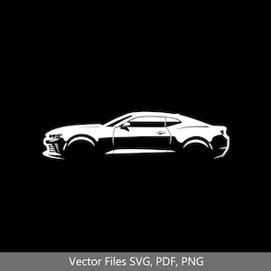 Camaro 2016 6th Gen Car svg Clipart Vector Clip Art Graphics Image Cut for Cricut, Silhouette