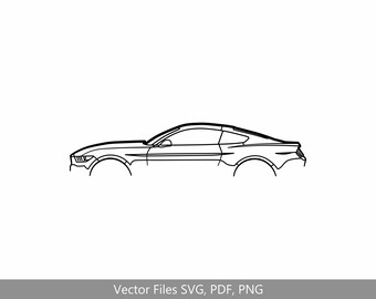 2018 Mustang GT Car svg Clipart Vector Clip Art Graphics Image Cut for Cricut, Silhouette