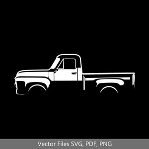 1953 F100 Car svg Clipart Vector Clip Art Graphics Image Cut for Cricut, Silhouette
