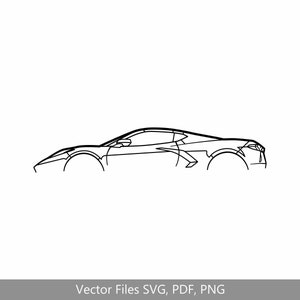 C8 Car svg Clipart Vector Clip Art Graphics Image Cut for Cricut, Silhouette