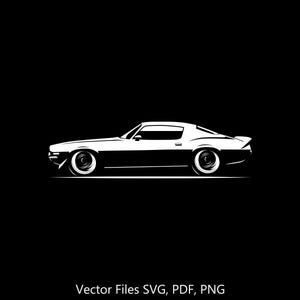 1970-1981 Camaro Z28 Gen 2 Car svg Clipart Vector Clip Art Graphics Image Cut for Cricut, Silhouette