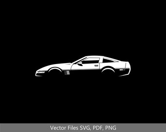 C4 Coupe 1994 Car svg Clipart Vector Clip Art Graphics Image Cut for Cricut, Silhouette