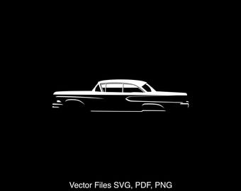 1958 Edsel Car svg Clipart Vector Clip Art Graphics Image Cut for Cricut, Silhouette