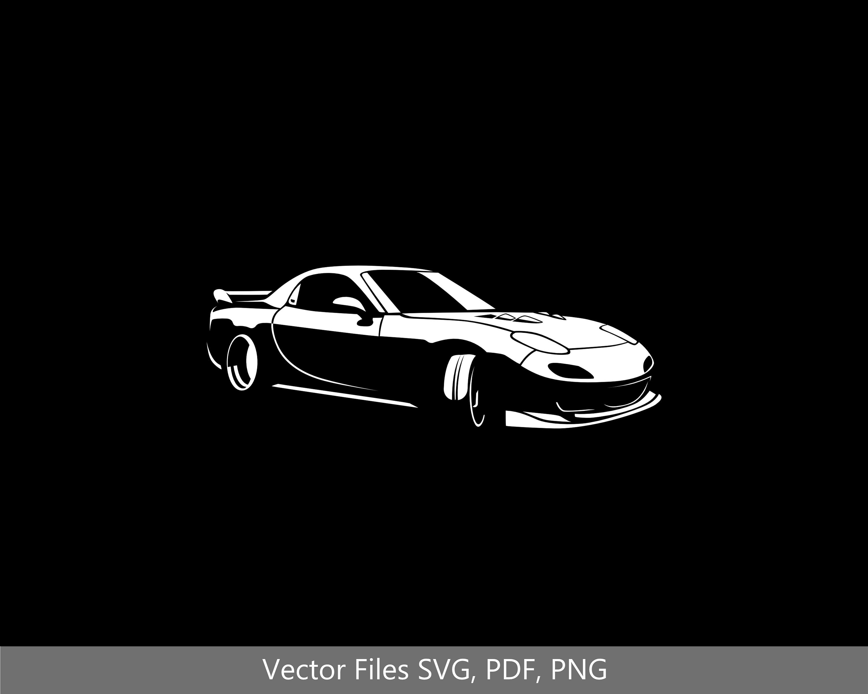 FD RX7 Car Svg Clipart Vector Clip Art Graphics Image Cut for Cricut ...