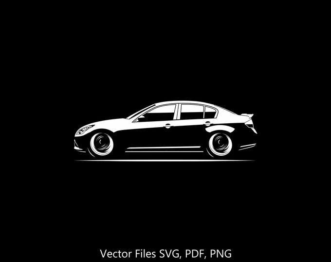 Infinity G35 Rear End Car SVG Clip Art Graphic Art Instant Download ...