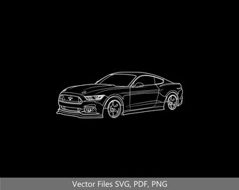 2018 Mustang GT Car svg Clipart Vector Clip Art Graphics Image Cut for Cricut, Silhouette