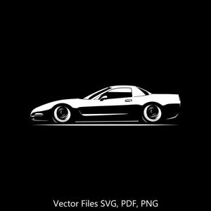 1997-2004 Corvette C5 Car svg Clipart Vector Clip Art Graphics Image Cut for Cricut, Silhouette