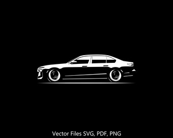 i7 Series 7 2025 Car svg Clipart Vector Clip Art Graphics Image Cut for Cricut, Silhouette