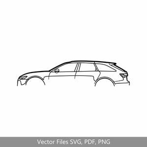 2023 RS6 Car svg Clipart Vector Clip Art Graphics Image Cut for Cricut, Silhouette