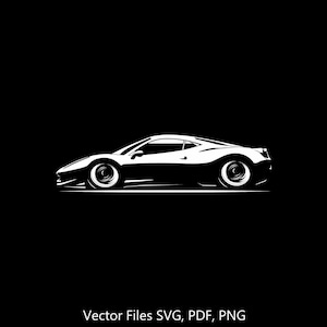 2011 458 Italia Car svg Clipart Vector Clip Art Graphics Image Cut for Cricut, Silhouette