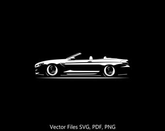 2013 M6 Convertible Car svg Clipart Vector Clip Art Graphics Image Cut for Cricut, Silhouette