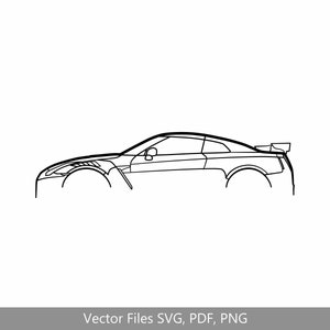2023 GT-R Nismo Car svg Clipart Vector Clip Art Graphics Image Cut for Cricut, Silhouette
