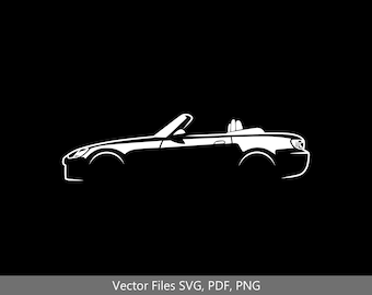 S2000 Car svg Clipart Vector Clip Art Grafica Immagine Tagliata per Cricut, Silhouette