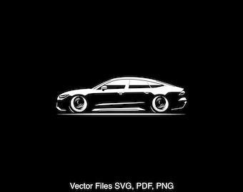 RS7 Sportback 2023 Car svg Clipart Vector Clip Art Graphics Image Cut for Cricut, Silhouette
