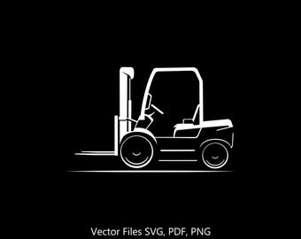 forklift Car svg Clipart Vector Clip Art Graphics Image Cut for Cricut, Silhouette