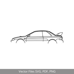 impreza coupe Car svg Clipart Vector Clip Art Graphics Image Cut for Cricut, Silhouette