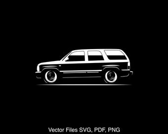 2003 Tahoe Car svg Clipart Vector Clip Art Graphics Image Cut for Cricut, Silhouette