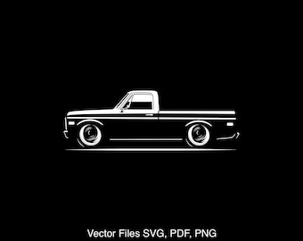 1970 C10 Truck Car svg Clipart Vector Clip Art Graphics Image Cut for Cricut, Silhouette