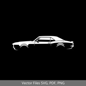 Camaro First Gen 1968 Car svg Clipart Vector Clip Art Graphics Image Cut for Cricut, Silhouette