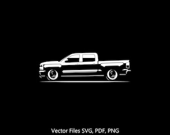 2017 Silverado 1500 Z71 Car svg Clipart Vector Clip Art Graphics Image Cut for Cricut, Silhouette