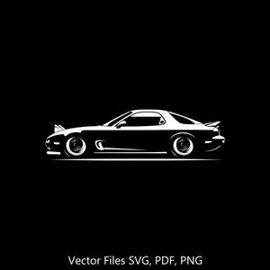 1993-95 RX-7 Car Svg Clipart Vector Clip Art Graphics Image Cut for ...