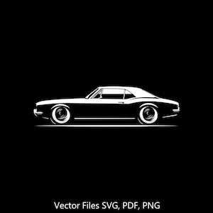 1967-1969 Camaro Z28 Gen 1 Car svg Clipart Vector Clip Art Graphics Image Cut for Cricut, Silhouette