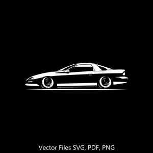 1993-2002 Camaro Z28 Gen 4 Car svg Clipart Vector Clip Art Graphics Image Cut for Cricut, Silhouette