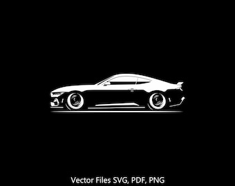 Mustang Shelby 2025 Car svg Clipart Vector Clip Art Graphics Image Cut for Cricut, Silhouette