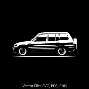 1998 RAV4 Car svg Clipart Vector Clip Art Graphics Image Cut for Cricut, Silhouette