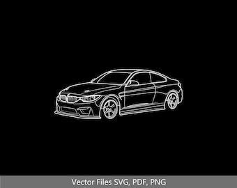 M4 CS Coupe Car svg Clipart Vector Clip Art Graphics Image Cut for Cricut, Silhouette