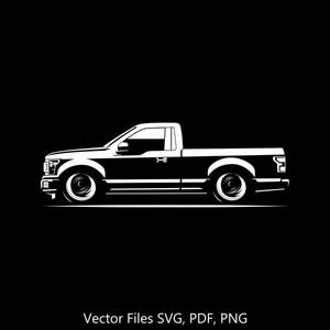 2020 F-150 Single Cab Car svg Clipart Vector Clip Art Graphics Image Cut for Cricut, Silhouette
