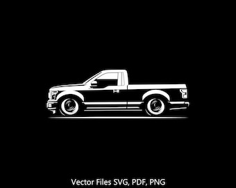 2020 F-150 Single Cab Car svg clipart vector clip art graphics afbeelding knippen voor de Cricut, silhouet