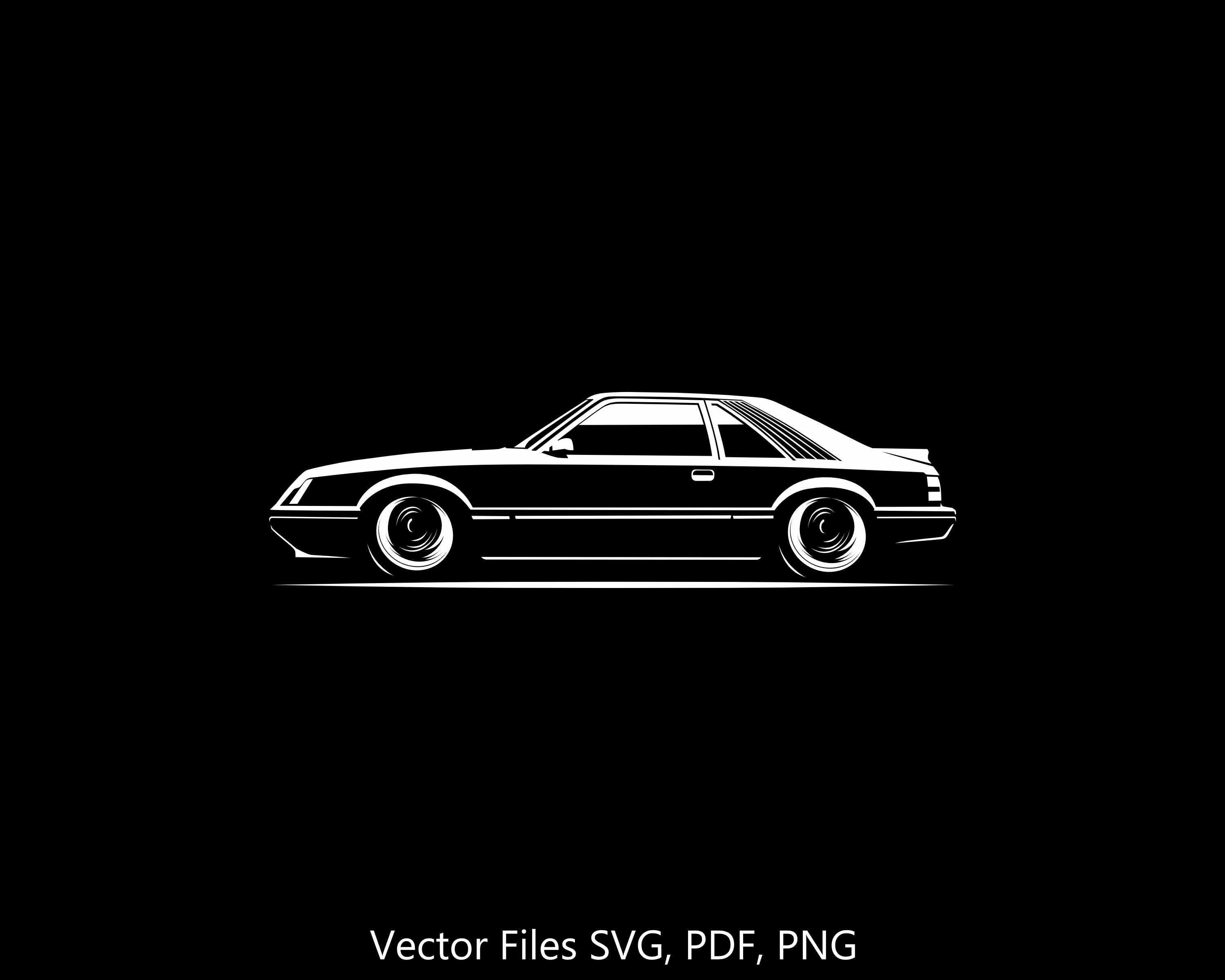 Gt350 Vector 1984 Mustang GT350 Car Svg Clipart Vector Clip Art Graphics Image Cut ...