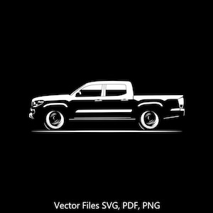 2016-2023 Tacoma Gen 3 Car svg Clipart Vector Clip Art Graphics Image Cut for Cricut, Silhouette