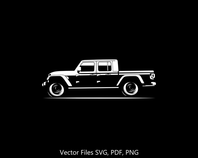 Car Silhouette Svg 2023 Gladiator Etsy