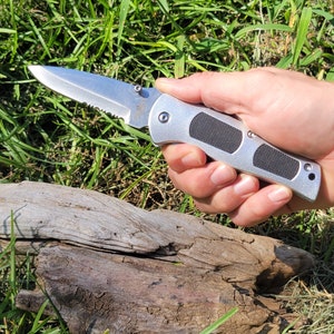 Delta Ranger, Frost Cutlery, 4 3/4 Closed Tactical Folder Stainless Steel Blade. Half Serrated. Pocket/Belt Clip on Back. Anniversary Gift.