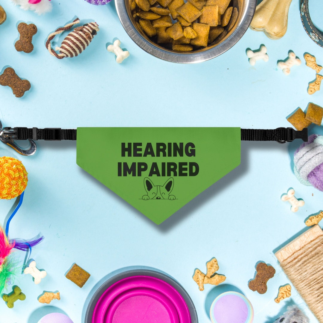 Hearing Impaired Dog Do Not Pet Bandana Deaf Dog Message Bandana Do Not