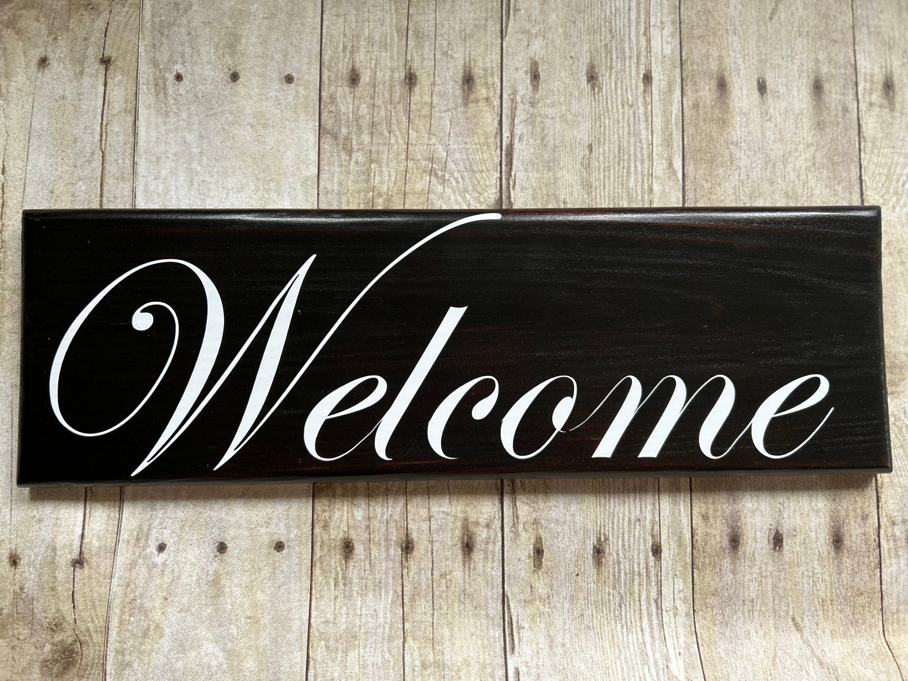 Shou Sugi Ban Welcome Sign, Welcome Sign, Dark Wood Welcome Sign - Etsy