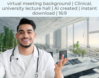 AI-Created Lecture Hall Virtual Background | Zoom, Teams (Digital Download)
