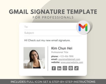 Gmail Email Signature Template | Professional & Clickable (PDF)